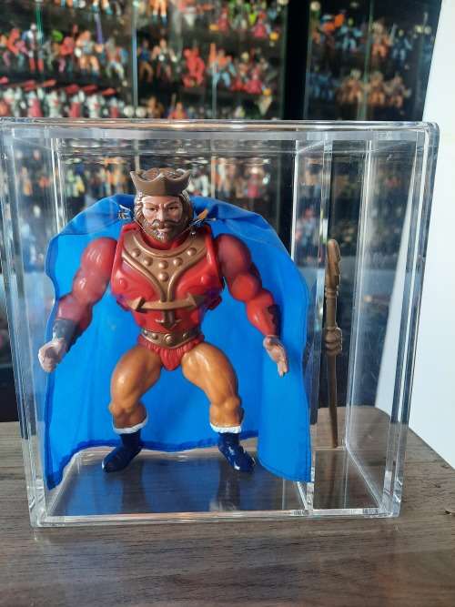 1986 Complete King Randor With Acrylic Case of He-Man-Masters of the Universe 2 MOTU) Vintage Figure