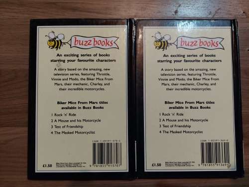 1994 Biker Mice From Mars BOOKS x2 Vintage