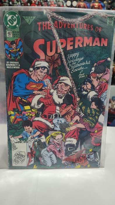 1992 Comic THE ADVENTURES OF SUPERMAN HAPPY HOLIDAYS TO CHILDRENS AID SOCIETY