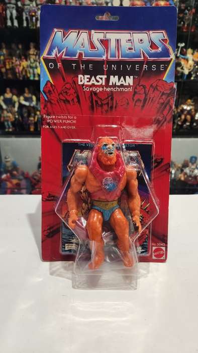 1982 MOC Beast Man of He-Man-Masters of the Universe (MOTU) Vintage Figure(CUSTOM CARD RE-CARDED)