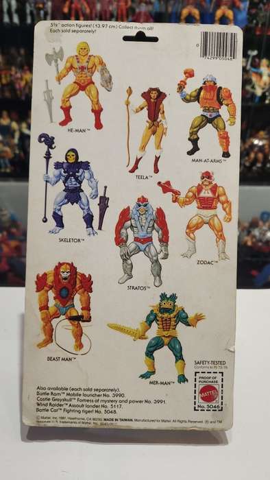 1982 MOC MER-MAN of He-Man-Masters of the Universe (MOTU) Vintage Figure(CUSTOM CARD RE-CARDED)