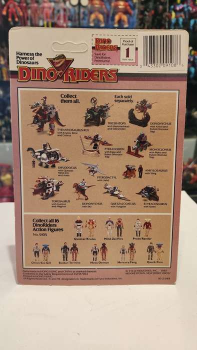 Dino Riders 1987 MOC TERMITE and BOLDAR (UNPUNCHED) Vintage Figure