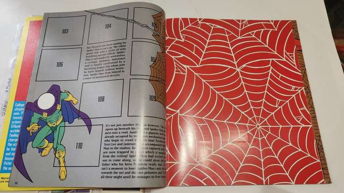 1995 COMPLETE SPIDERMAN PANINI STICKER ALBUM (UNUSED STICKERS) Vintage Figure