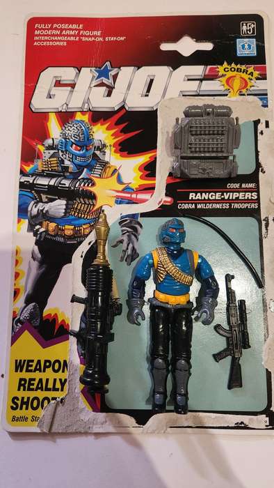 GI Joe 1990 Complete Range Vipers With Cardback Vintage Figures