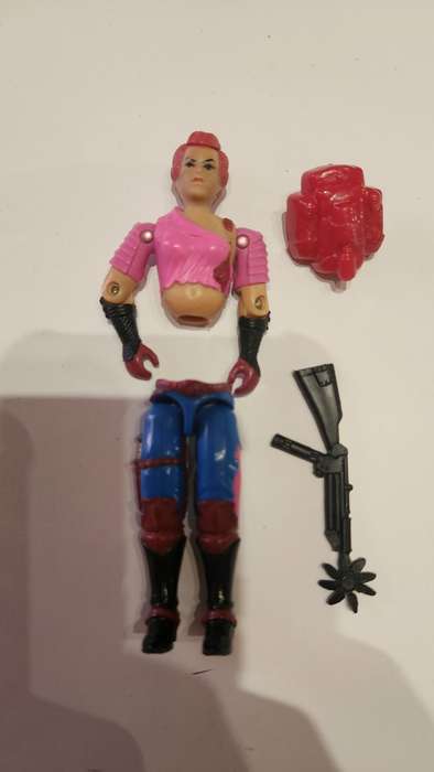 GI Joe 1986 Complete Zarana  Vintage Figures O-ring Broken