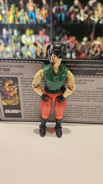 GI Joe 1989 Complete Hot Seat With File Card Vintage Figures
