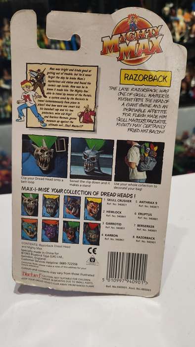 Moc 1993 Mighty Max Razorback Vintage Figures