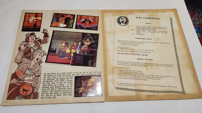 1987 Complete Filmation Ghostbusters Panini Sticker Album Vintage Figure