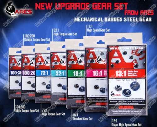 Ares Mechanical Harden Steel Gear Infinite Torque For AEG Airsoft 32:1