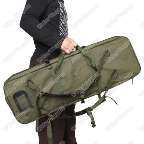 85CM Dual Rifle Bag with Shoulder Strap Paintball Rifle Gun Backpack Hunting Bag Case - BL