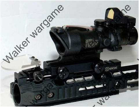Tactical Flip Up Folding Scope Lens Protector - 2 Lens Clear + Yellow