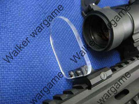 Tactical Flip Up Folding Scope Lens Protector - 2 Lens Clear + Yellow