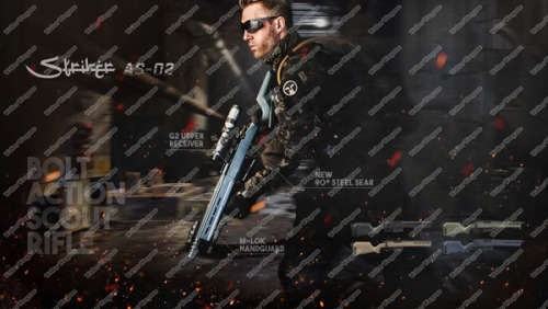 Amoeba (ARES) STRIKER AS02 Spring Power Bolt Action Sniper Airsoft Rifle Black