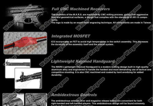 ICS Flag Ship Product CXP MARS Full Metal Komodo Airsoft AEG Electric Blowback - Black