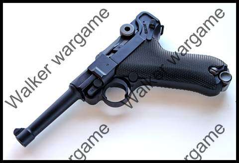 WE WW2 German Officer P08 Luger 4inch Full Metal Gas Blow Back Pistol