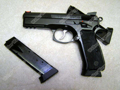 KJ Works CZ-75 SP-01 Shadow Full Metal GBB Pistol (ASG, Gas Blow Black) - Black