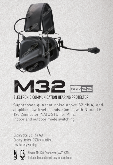 Green EARMOR M32 Noise Reducing Headset MOD3 Electronic Communication Hearing Protector