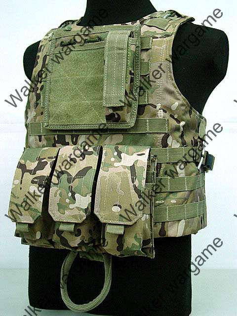 USMC FSBE Molle Combat Assault Plate Carrier Vest - Mulitcam