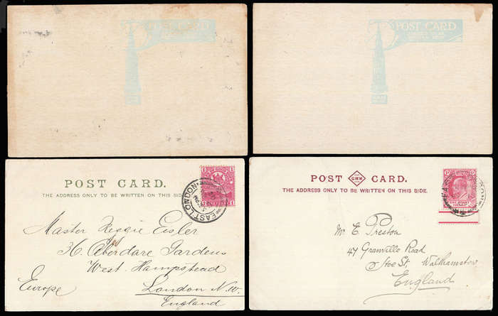 CGH PORT ELIZABETH EARLY 1900'S FOUR DIFFERENT POSTCARDS INCL KING EDWARD HOTEL WITH CAR USED/UNUSED