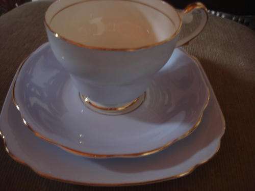 PRETTY ROYAL STANDARD RAINBOW TEA TRIO IN BLUE