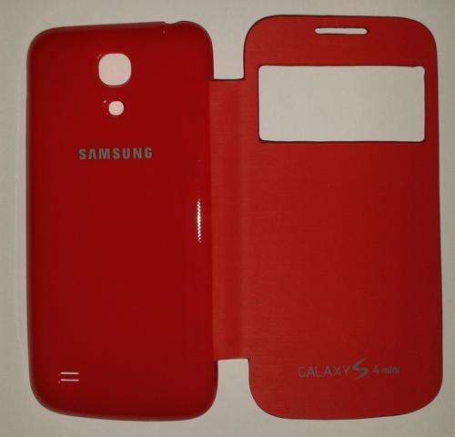 Brand new Red Samsung S4 mini s-view flip cover with FREE screen protector & stylus pen