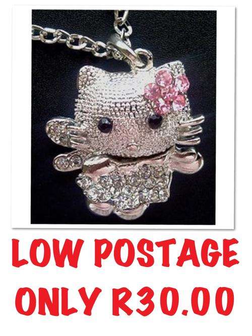 ***SAVE LOW, LOW SHIPPING R30*** HELLO KITTY Pendant & Chain Full Body & Face PINK