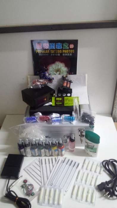 Tattoo Machine Kit - Comes with 7 ink colours