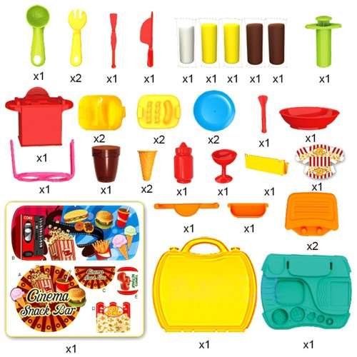 Kalabazoo Dough-dino Cinema Snackbar Toy Set - Yellow