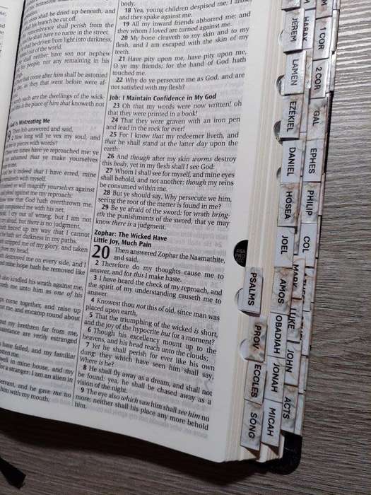 KJV Holy Bible, genuine leather, book tabs, maps, verse finder, reading plan