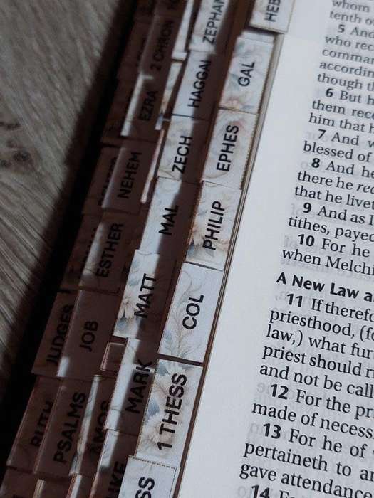 KJV Holy Bible, genuine leather, book tabs, maps, verse finder, reading plan