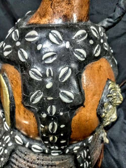 Antique West African Cameroon Royal Calabash Wine Gourd.