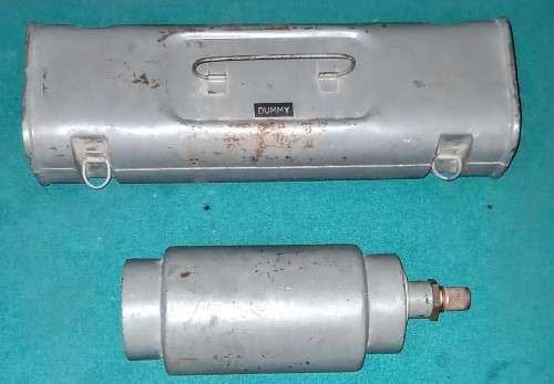 Soviet Era Real World Scale Limpet Mine and Storage Container. DUMMY DISPLAY UNIT