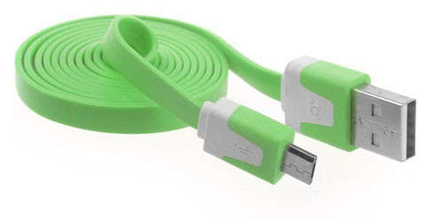 COLOR USB DATA SYNC/CHARGERS FOR SAMSUNG GALAXY S2 S3 S4 OR HTC HUAWEI -  LIME GREEN