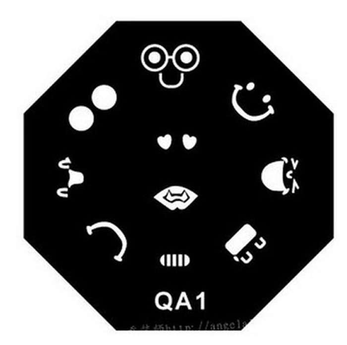 NAIL ART STAINLESS STEEL STAMPING PLATE (QA1)