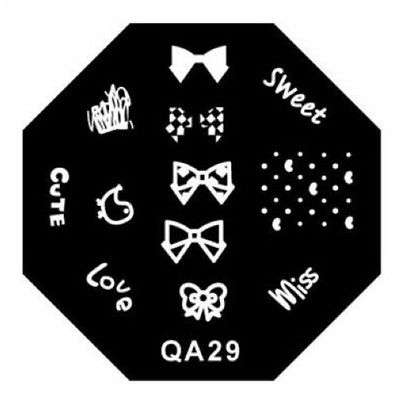 NAIL ART STAINLESS STEEL STAMPING PLATE (QA29)