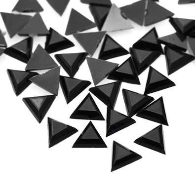 100PCS 3 * 3MM TRIANGULAR RHINESTONES FOR NAIL ART & CRAFTS -BLACK