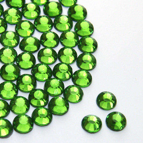 1 X GROSS (144 PCS) SS20 (5MM) IRON ON HOT FIX (HOTFIX)  FLATBACK RHINESTONE  - FERN GREEN