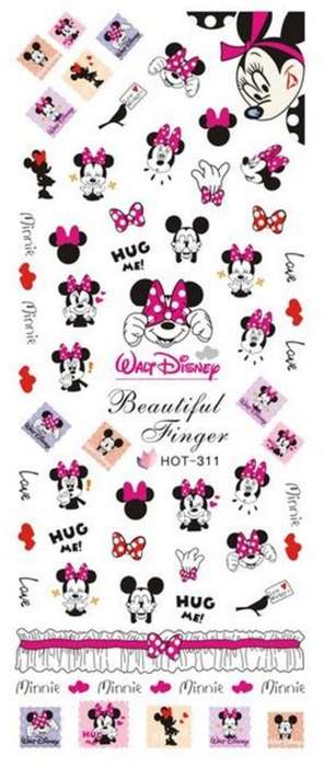 NAIL ART - WATER TRANSFER - MINNIE MOUSE