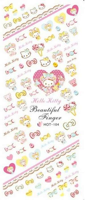 NAIL ART - WATER TRANSFER - HELLO KITTY
