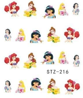 NAIL ART - WATER TRANSFER - PRINCESS