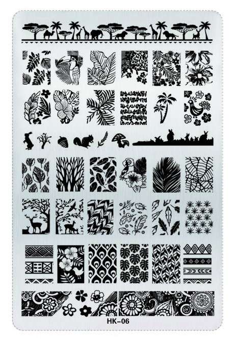NAIL ART LARGE IMAGE STAMPING PLATE (HK-SERIES) ***SALE***