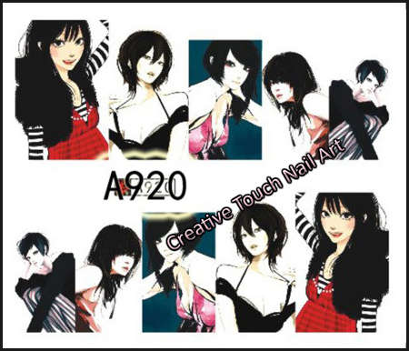 WATER TRANSFER NAIL ART DECAL - FACES