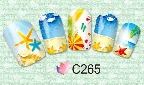NAIL ART - WATER TRANSFER - SUMMER