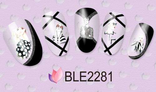 NAIL ART - WATER TRANSFER DECALS - WOMAN FASHION