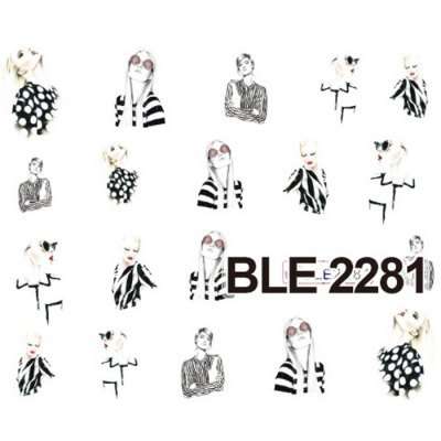 NAIL ART - WATER TRANSFER DECALS - WOMAN FASHION