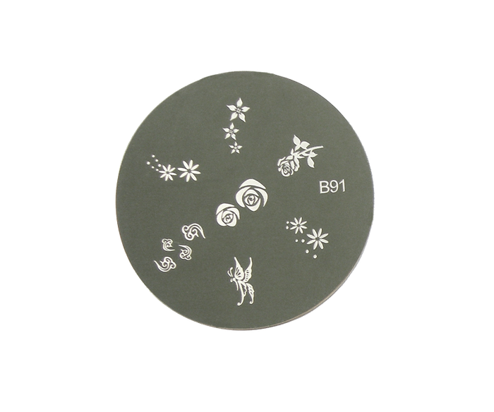 NAIL ART STAMPING - Nail Art Stamping Plate B91