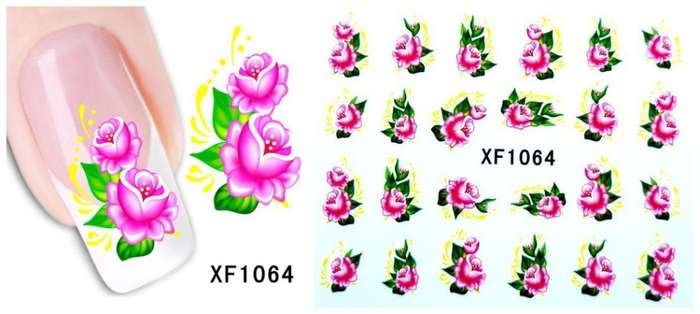 Nail art water decals transfer stickers for nails