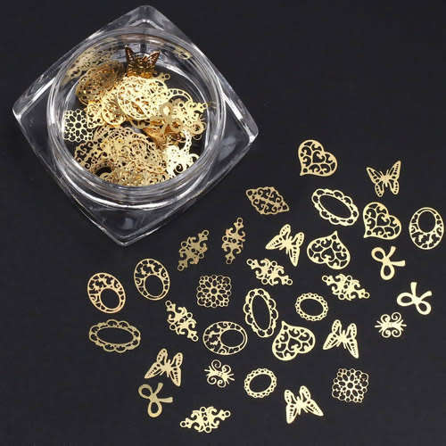 NAIL ART - Golden Filigree Nail Art Decorations - 911