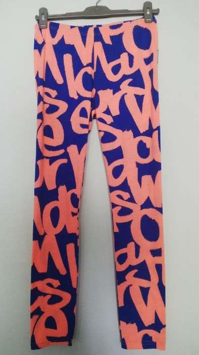 Lumo Orange and Blue Leggings Size Large