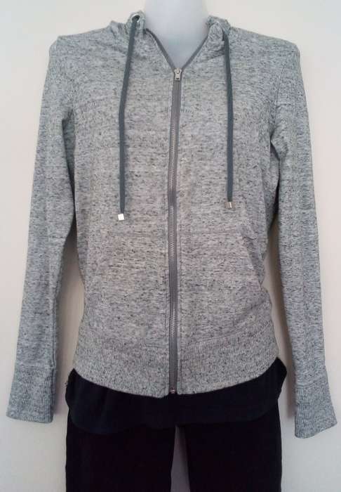 Grey Hooded Jacke with Zip by Woolworths